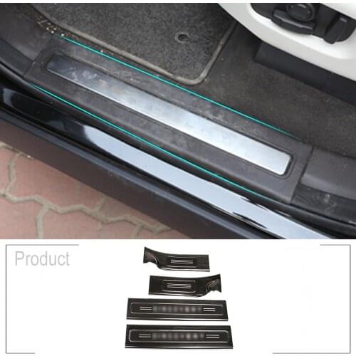 4pcs 304 Stainless Inside Welcome Door Sill Scuff Threshold Protector Plate Cover For Land Rover Discovery 5 2017 2018 LR462 LR5