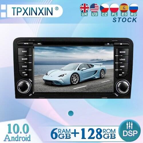 6+128GB For Audi A3 Android 10 Radio Player Car GPS Navigation Head Unit Car Radio with Screen WIFI DSP CARPLAY