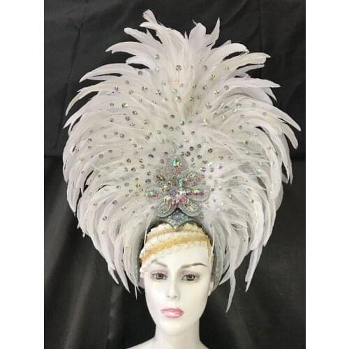Latin dance Samba accessories Fashion exquisite headdress feathers Delicate dance shows accessories