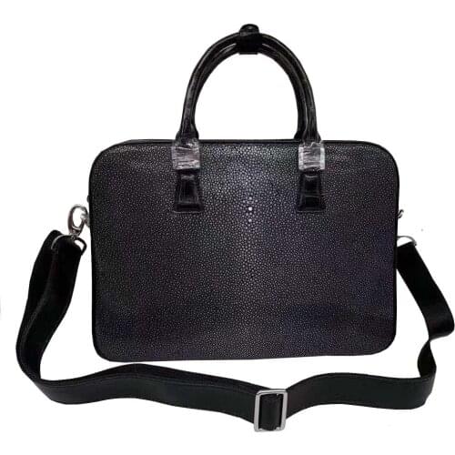 Fanzunxing new men stingray handbag men stingray briefcase stingray skin bag Pearl Skin bag male handbag