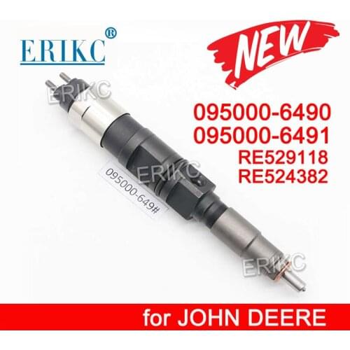 OEM Nozzle RE529118 RE524382 095000-6490 095000-6491 Common Rail Diesel Fuel Injector for JOHN DEERE D7430 Engine 6068HL482