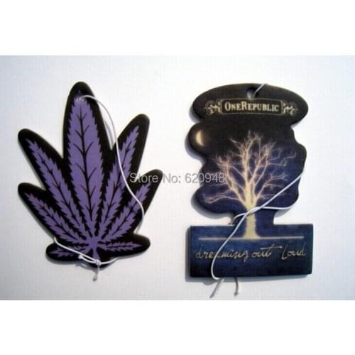 Customized,Free Shipping,Printing perfume logo car air freshener