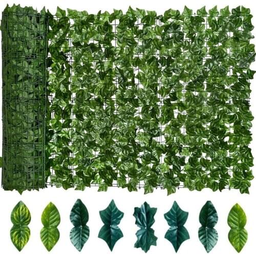 Artificial Ivy Privacy Fence Screen, Artificial Hedges Fence and Faux Ivy Vine Leaf Decoration for Outdoor Garden Decor