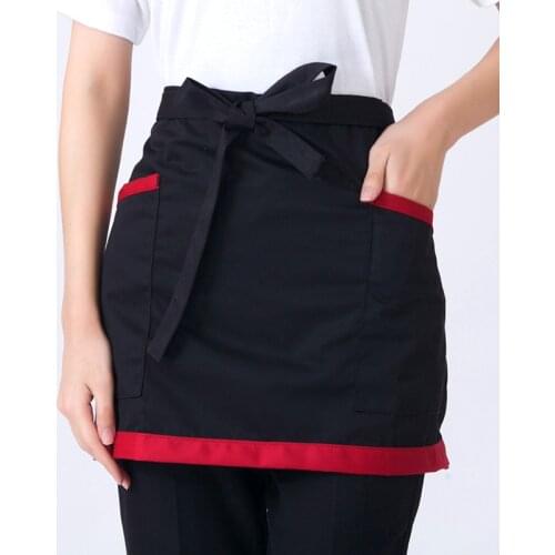 Kitchen Cooking Aprons Work Dining Short Apron Unisex Catering Chefs Hotel Restaurant Kitchen Coffee Tea Shop Waitress Uniform