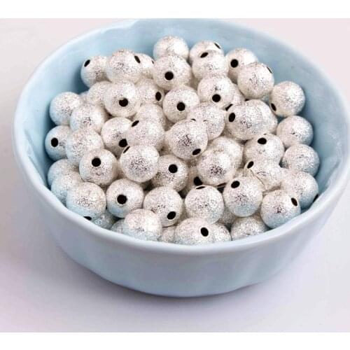 Kwoi vita 1000pcs/Lot Charming silver Round Metal Wrinkle spacer beads,Chunky metal spacer beads for jewelry findings making