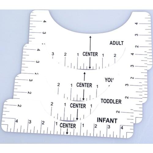 T-Shirt Alignment Ruler For Guiding T-Shirt Design Fashion Rulers With Size Chart Diy Drawing Template Craft Tool Drafting New