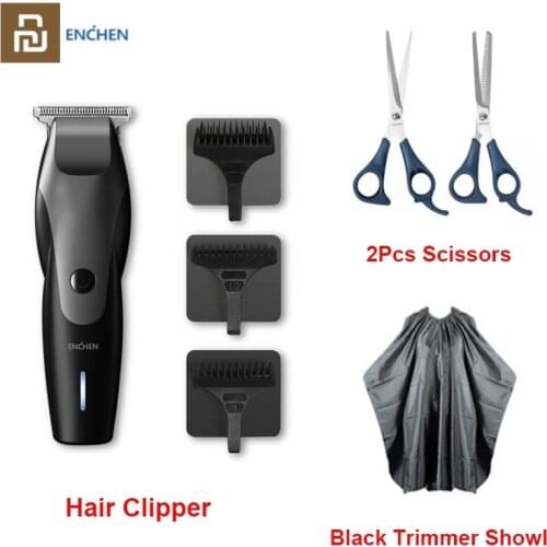 Youpin ENCHEN Hummingbird Electric Hair Clipper 10W USB Charging 110-220V Low Noise Hair Beard Trimmer with 3 Hair Comb for Man