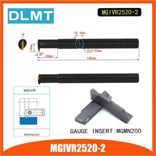 MGIVR2520-2 Intermal Parting and Grooving Turning Tool Holder For MGMN200 Insert Right Hand Bars MGMN 200