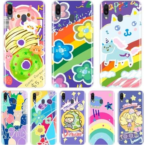 Cute Flower Color Unicorn Back Cover For Samsung Galaxy M10 M20 M30 M40 Silicone Phone Case For Samsung Galaxy M40 M30 M20 M10
