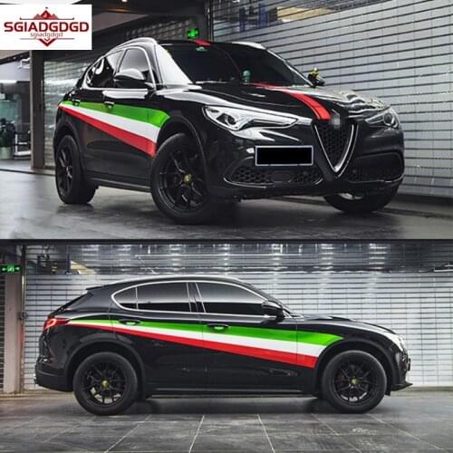 Car stickers FOR Alfa Romeo Stelvio Giulia body hood exterior decoration personalized custom flag sports decal film