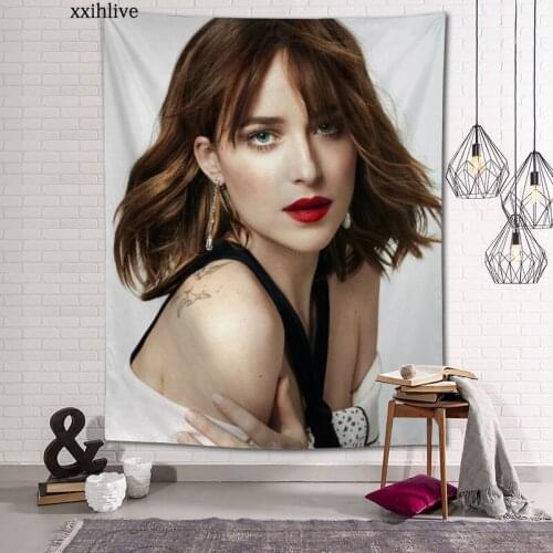 Custom Dakota Johnson Tapestry Wall Boho Decoration Home Decor Psychedelic Wall Tapestry Abstract Carpet Wall Cloth Tapestries