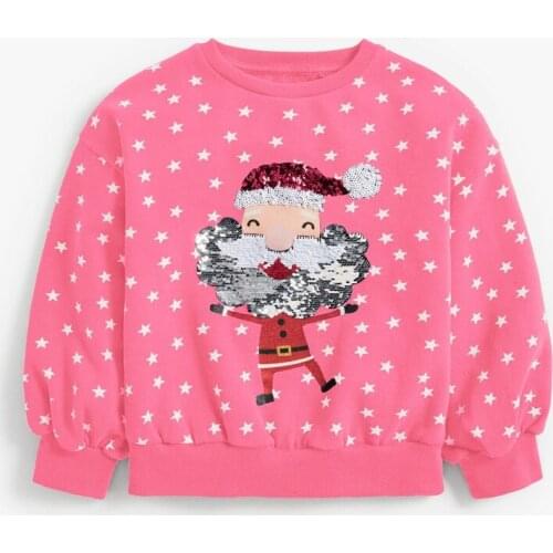 Autumn Baby Girl Sweatshirts Kids Cotton Clothes Children Knitted Christmas Sweatshirt Hoodies Girls Boutique Outfits 2-7 Years