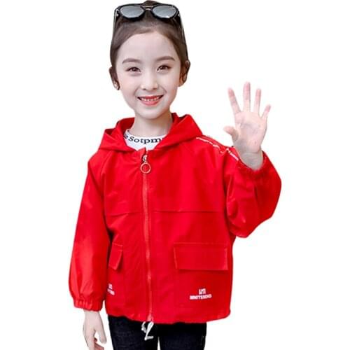 Girls Coat Letter Coat Girl Casual Style Childrens' Jacket Outerwear Spring Autumn Kids Clothes Girl 6 8 10 12 14