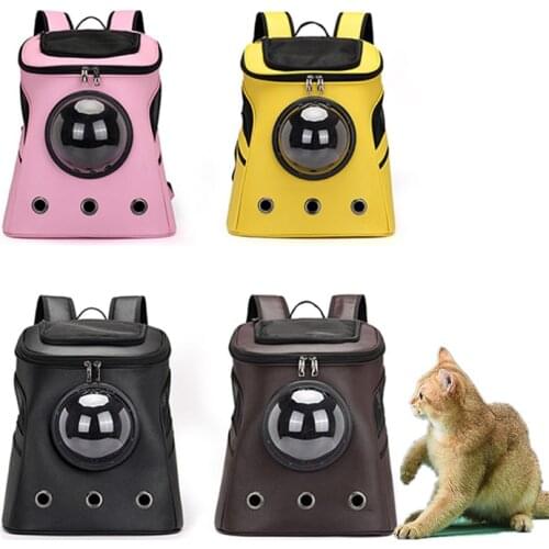 Pet Cat Carrier Small Dog Backpack Cat Transport Bag Portable Travel Space Capsule Cage Breathable Dog Carrier Backpack For Cats