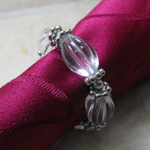 Clear acrylic napkin rings, flower napkin holder