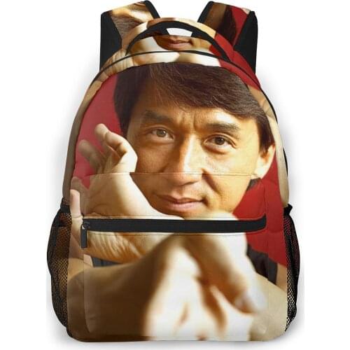 Jackie Chan Backpack for Girls Boys Travel RucksackBackpacks for Teenage school bag
