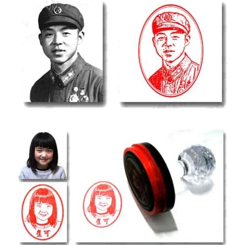 DIY Personalized Photo Custom Stamp Selfie Portrait Stamp Girlfriend Boyfriend Valentines Day Birthday Gift Chop Seal With Ink