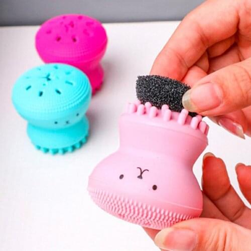 Silicone Face Cleansing Brush Facial Cleanser Octopus Shape Facial Cleanser Exfoliator Face Scrub Washing Brush