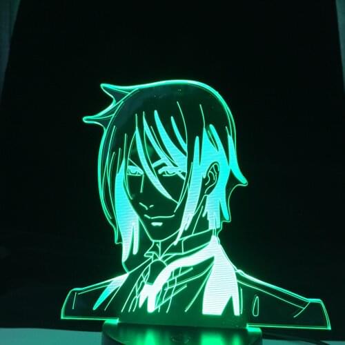 Black Butler Lamp Led Night Light Anime for Bedroom Decor Light Kids Child Birthday Gift New Year Gift Drop shipping Fast