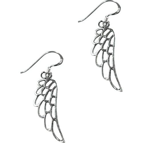 DARK DIAMOND-Angel wing earrings in 925 sterling silver