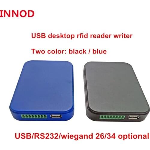 Rfid card reader desktop usb or rs232 uhf rfid reader writer 1-2meters +free pvc id card sample support Android