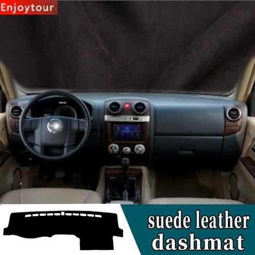 For Isuzu D-Max RT G2 For suzu MU-7 G1 2002- 2018 Suede Leather Dashmat Dashboard Cover Pad Dash Mat Car-styling Accessories