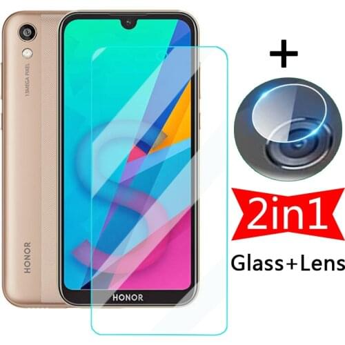 2in1 Screen Protective Glass for Huawei Honor 8S Tempered Protector Camera Lens Film on Xonor 8 S Prime Honor8 8sprime 8X S8 X8