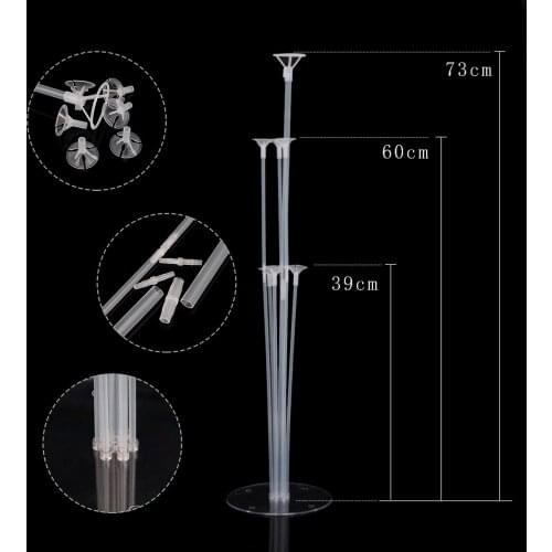 1set 73cm Birthday Balloon Stick DIY Party Decor Latex Balloon Foil balloon Table Floating Supporting Rod Ballon Holder
