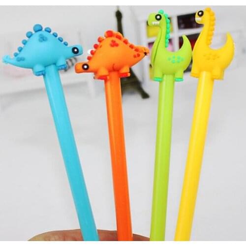 1 Pcs Kawaii 0.5mm Candy Color Animal Dinosaur Gel Pens Signature Pen Escolar Papelaria for Office School Writing Stationery