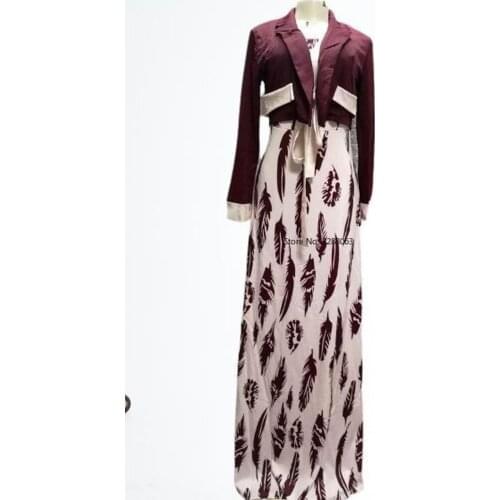 2021 Autumn Sexy African Women Long Sleeve Printing Suit Long Dress and Coat African Clothes for Women African Clothes