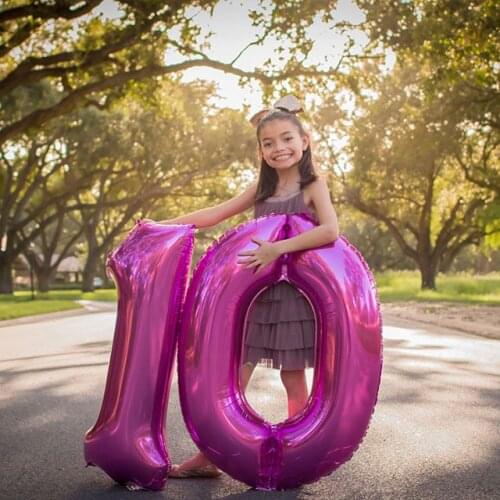32/40inc Giant Size Foil Birthday Balloons Figures 0-9 Happy Birthday Wedding Party Decorations Number Air Globos Kids Baby Show