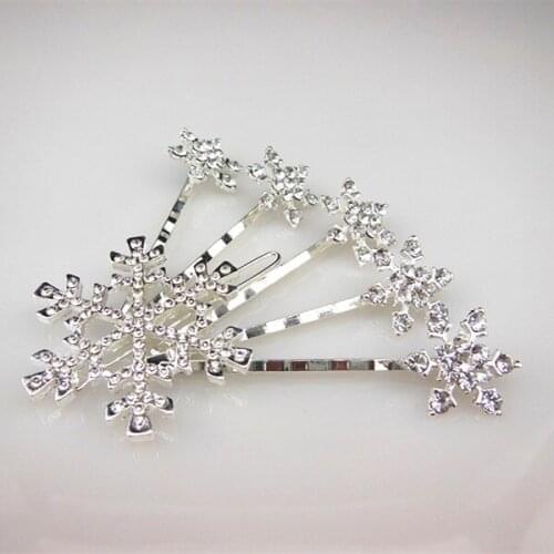 60 Pcs 2015 New Gorgeous Anime Snowflake Style Princess Snow Queen Girl Hair pins10 Set (1 Hair Clip + 5 Small Hair Clip)