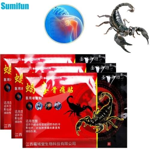 8Pcs Analgesic Patch Scorpion Venom Balm Plaster For Knee Back Muscle Arthritis Joint Pain Body Massage Chinese Medical Patches