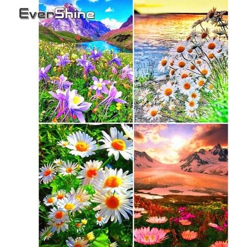 Evershine DIY Diamond Embroidery Full Display Flowers Cross Stitch Diamond Painting Flower Rhinestones Pictures Diamond Mosaic
