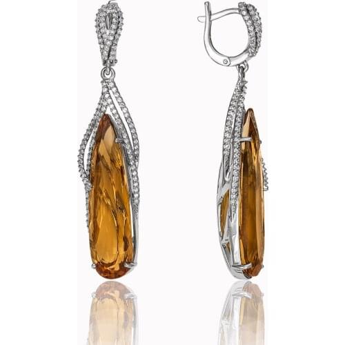 Серьги с камнями Бриллианты Костромы China At AliExpress