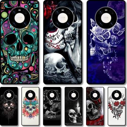 Purple skulls Phone Case For Huawei mate 40 30 10 20 40 8 9 Lite Z Pro RS black cell shell