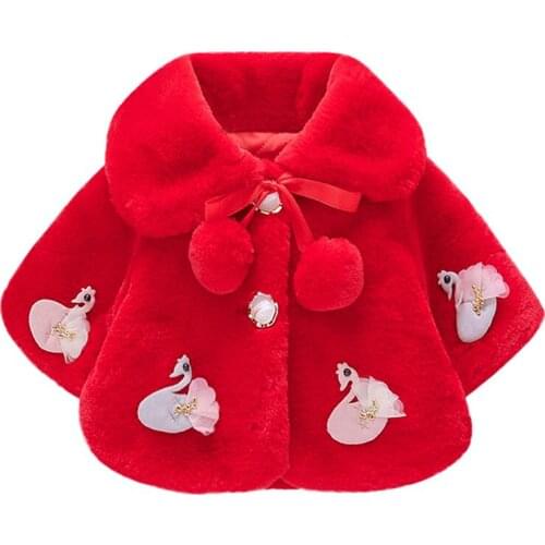 Baby Winter Jacket Christmas Princess Girls Coat Wool Sweater Plus Velvet Warm Plush Infant Snowsuit Outerwear Baby Girl Clothes