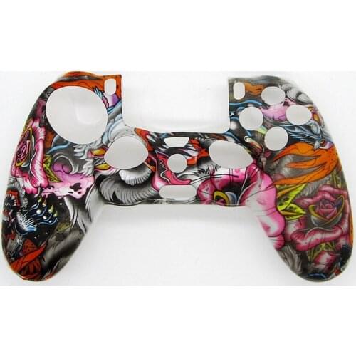 By DHL Or FedEx 500pcs/lot Silicone Graffiti Protective Skin Case Cover For Sony PS4 PS4 Pro Slim Controller