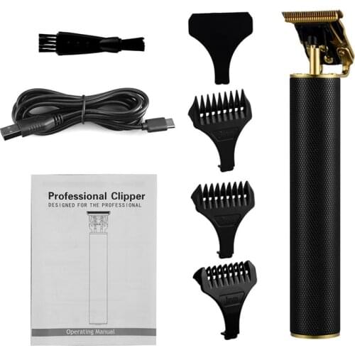 Electric Hair Clipper Mens T-Outliner Trimmer 0mm Baldheaded Shaving Cordless Professional Finish Precise Hair Cutting Machine