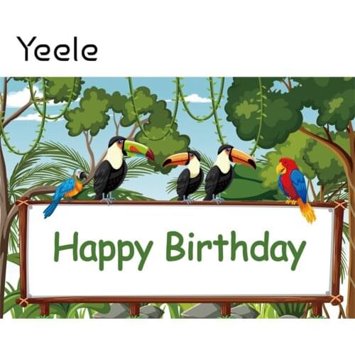 Yeele Cartoon Forest Bird Photocall Baby Birthday Photography Backdrop Photographic Decoration Backgrounds For Photo Studio