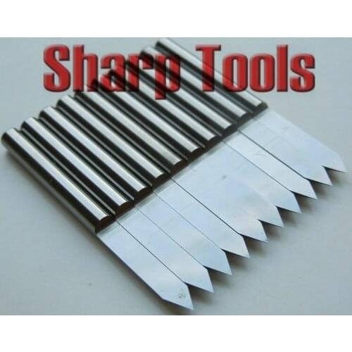 60 Angle 3.175mm Tip0.1-0.5mm Flat Bottom V Shape CNC Router End Mill Solid Carbide PCB Engraving Bits Wood Milling Cutter Tools