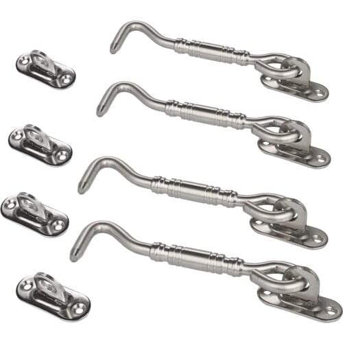 Cabin Hook Eye Door Latch Gate Door Swivel Window Latch Holder 4 Sizes