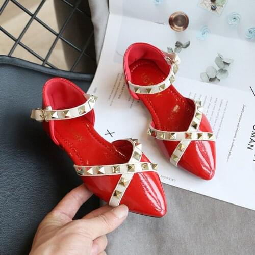 Girls Roman Sandals 2021 Summer New Childrens Korean-Style Studded Perforated Soft-Sole Princess Shoes casual Baotou Sandals