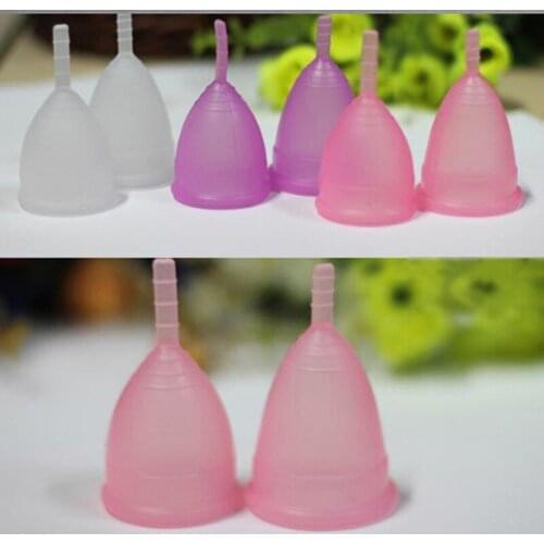 Reusable Herbruikbare Soft Cup Silicone Menstrual Cup Big And Small Sizes Women Hygiene Health Care Supplies
