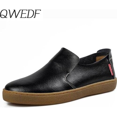 2019 Genuine Leather Mens Casual Shoes Luxury Brand Mens Loafers Flats Breathable Slip on Black Driving Shoes Mocassin Z6-56