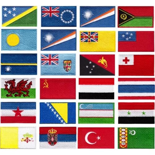 National flags embroidery patch Pakistan,Solomon Islands,France,Italy,Germany,USA,australia,Holland,Netherlands patch