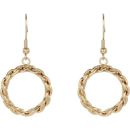 Stainless Steel Gold Rope Hoop Earrings Jewelry Men Women Vintage Loop Hoop Earrings Jewelry Gift For Him