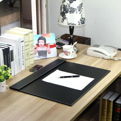 60x45cm wooden leather office desk organizer writing board file folder desktop organizer file holder paper clip black brown 235A