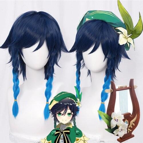 Game Genshin Impact Venti Theme wigs Cosplay PVC Harp Accessories Cartoon Take Photo Props Handwork Xmas Gifts Eye of God