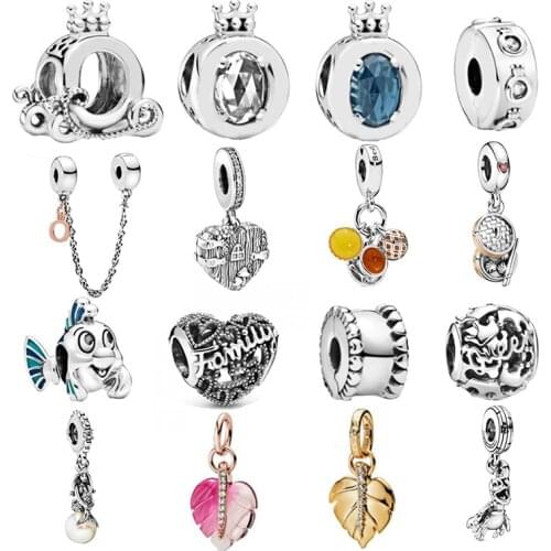 Polished Crown O Carriage Charm 100% Real 925 Sterling Silver Crown O Charms Carriage Charms Fit Brand Bracelet Diy Jewelry